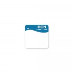 Removable Labels - Monday - Blue