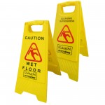 Dual Warning Wet Floor Sign