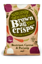 BROWN BAG CRISPS Beetroot, Carrot & Parsnip