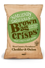 BROWN BAG CRISPS West Country FarmHouse Cheddar & Onion