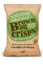 BROWN BAG CRISPS West Country Farmhouse Cheddar & Onion